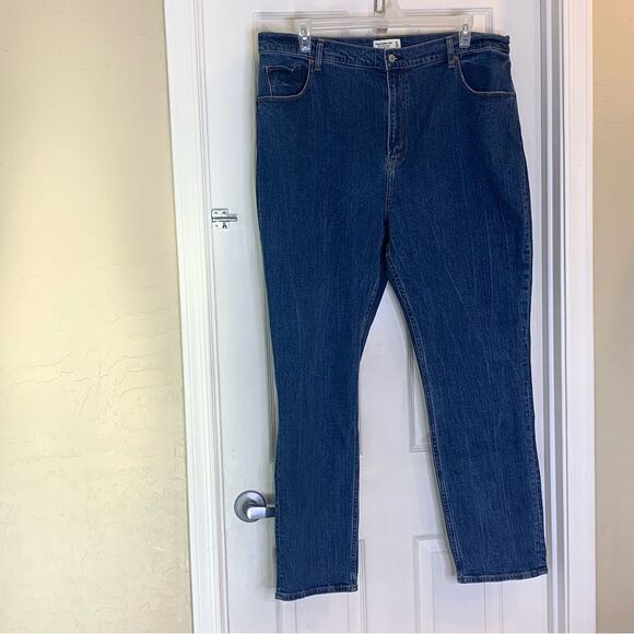 Abercrombie & Fitch 90s Slim Straight Ultra High Rise Jeans Size 20R - Picture 3 of 9